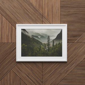 Mountain Valley Wall Art Print 14x11 inches